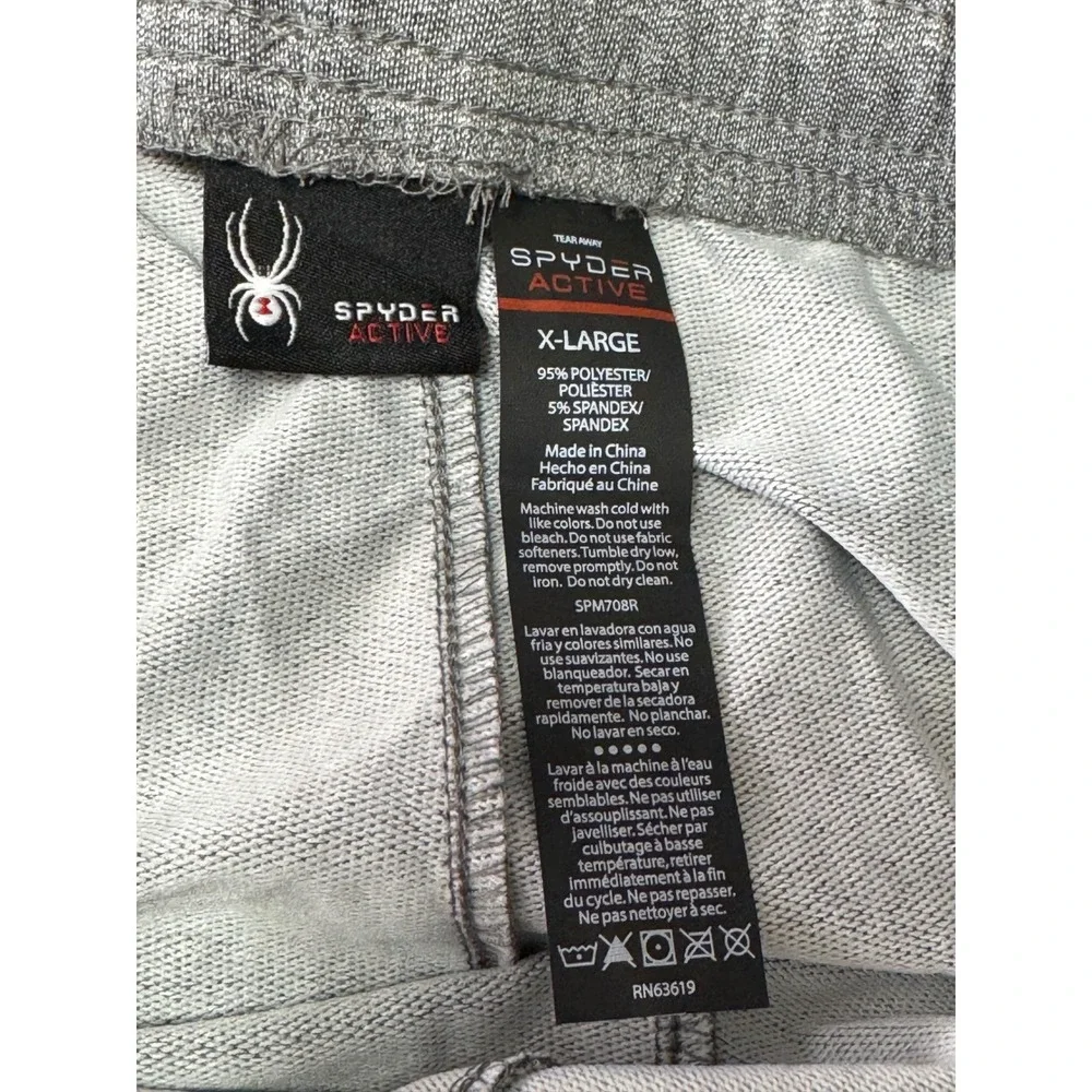 Spyder ProWeb Men XL Activewear Jogger Training Workout Lounge Sporty Pants Gray